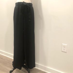 J. Crew Black Full Length Wide Leg Pants